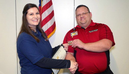 brooke warnock awarded challenge coin