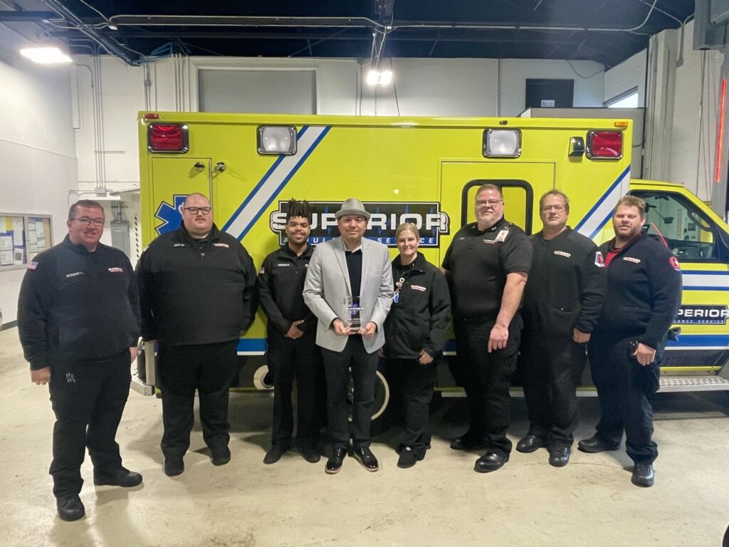 Superior Ambulance Community Partner Award Presented to Indiana State Representative Mike Andrade (D-12)