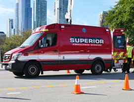 Superior Ambulance in the Parking Lot Chicago Marathon