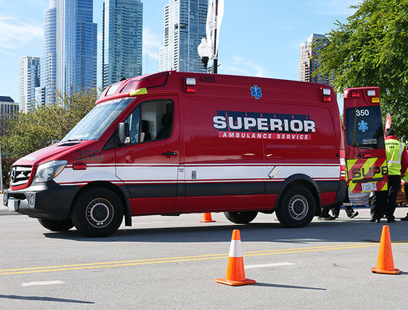 Superior Ambulance at the Chicago Marathon