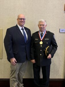 Dustin and Maurice, a Michigan paramedic, at the AA Star of Life Celebration