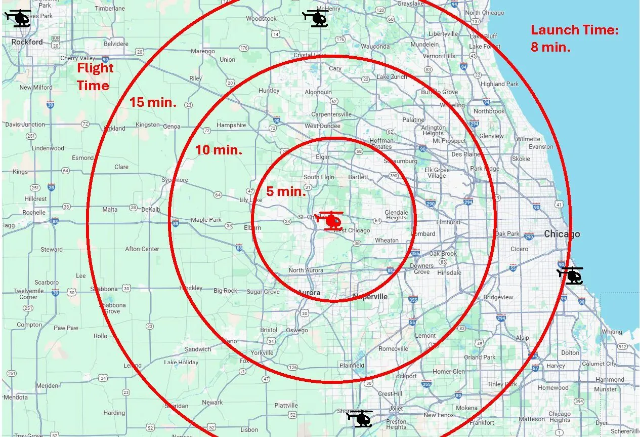 Helicopter Response Map