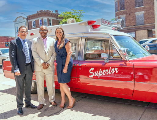 Davie Hill III and Team at Superior Ambulance Career Training Center Grand Opening in Lawndale