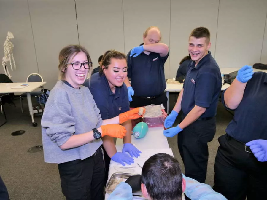 EMT Students Laughing in EMT Class