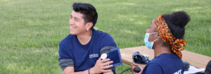 Superior Ambulance EMT Students Practice Taking Blood Pressure in EMT Class