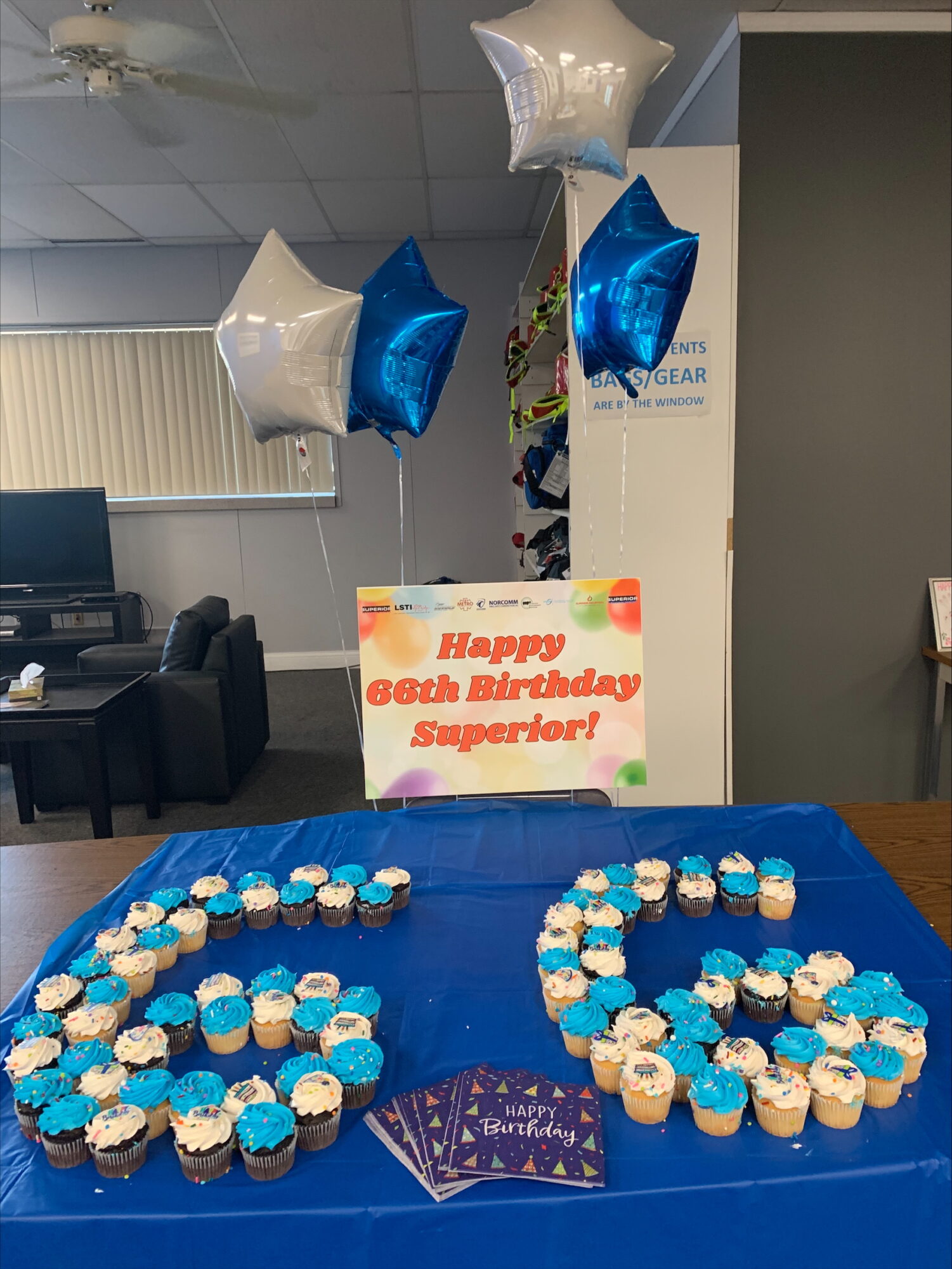 Warren, Michigan, station celebrating Superior's 66th anniversary with cupcakes