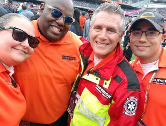 alex qualizza working at bears game