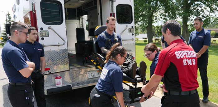 Superior Ambulance EMT Class Drills