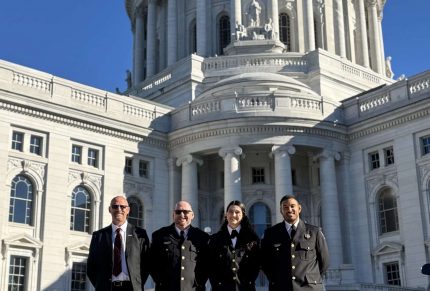 2025 Wisconsin Stars of Life Wisconsin Stars of Life standing in front of Wisconsin state capital